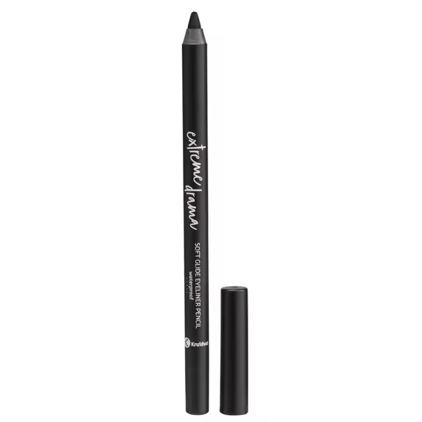 „Kruidvat Extreme Drama 010 Wicked Black Soft Glide“ vandeniui atsparus akių kontūro pieštukas<br>1,2 g