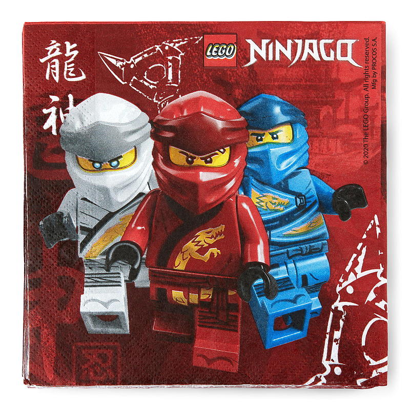 Servilletas de Lego Ninjago, paquete de 20 unidades