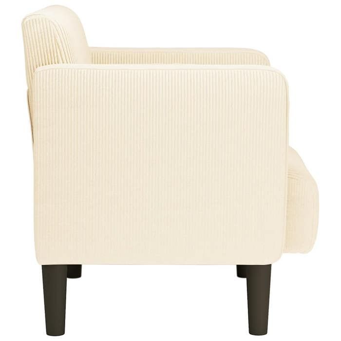 vidaXL Sessel/Sofa, cremefarben, 54 cm, Cordstoff, Einzelsofa, bequemes Sofa, TV-Sessel, Couch, Sitzmöbel 4100517