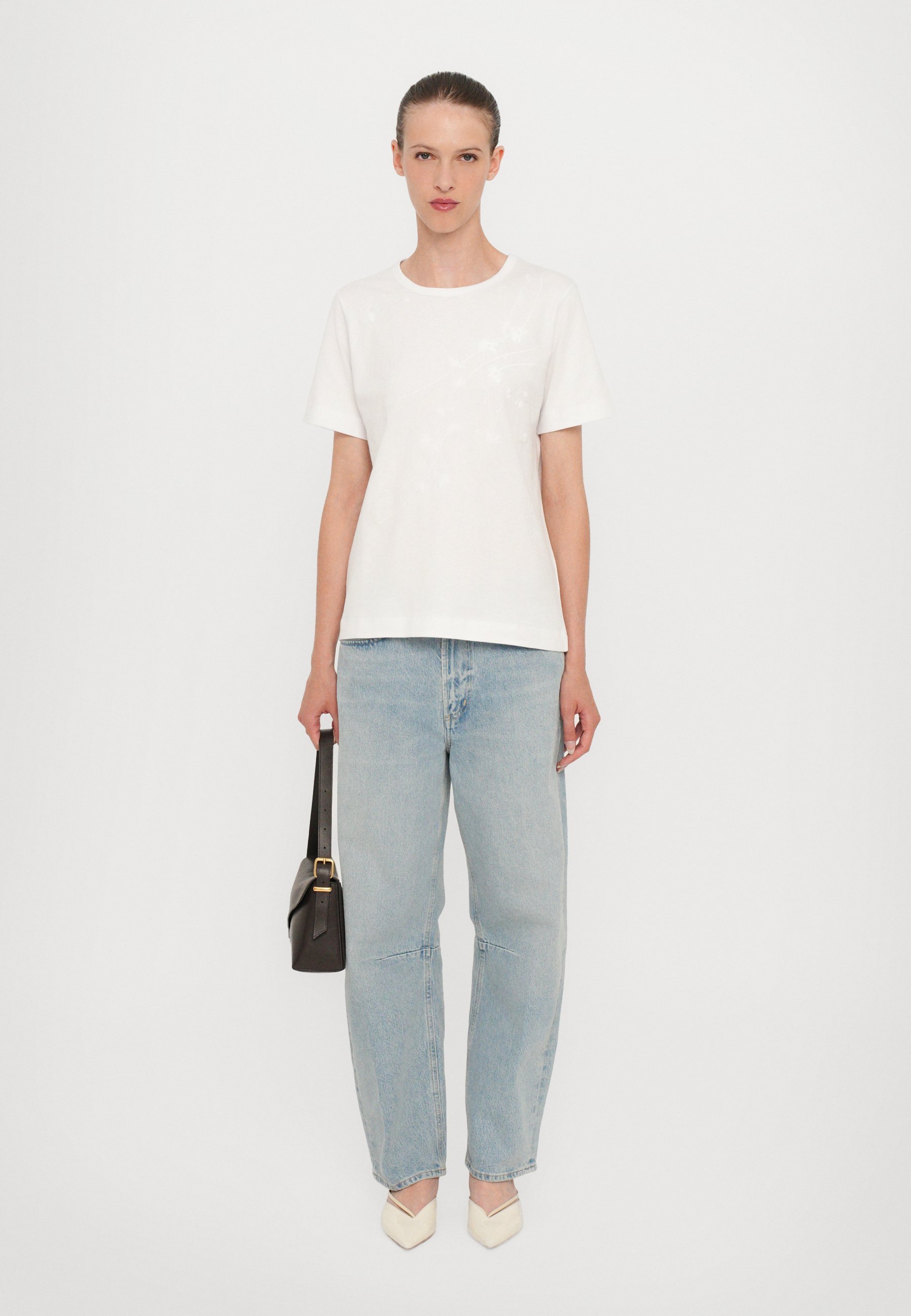MUNTHE PIRIS - T-shirt basic - bianca
