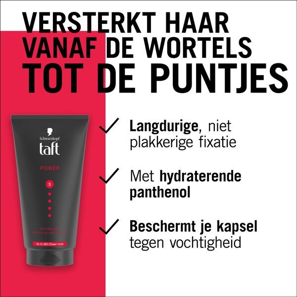 Taft Hold 5 Power gel za oblikovanje kose 100 ml