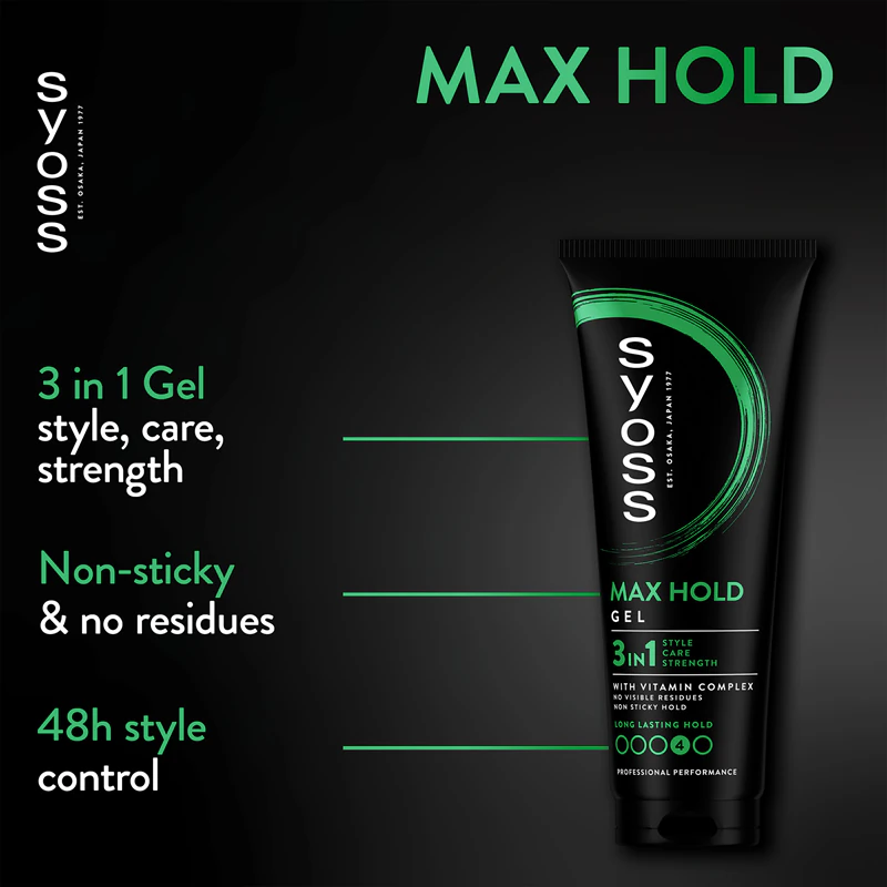 Syoss Max Hold Silná fixácia vlasového gélu