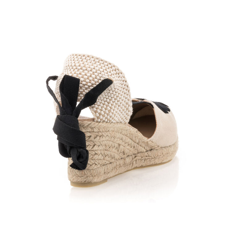 Beige espadrilles voor dames met touwzolen