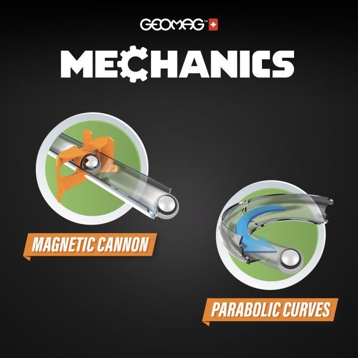 Knikkerbaan - GEOMAG - Mechanische zwaartekracht racebaan - 67 onderdelen - Magnetisch - Zwaartekracht - Gerecycled plastic