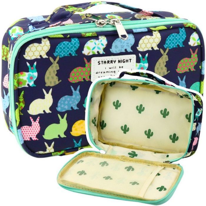 Trousse d'école - LEAN - 22,5 cm - Bleu marine - Zippée - Mixte
