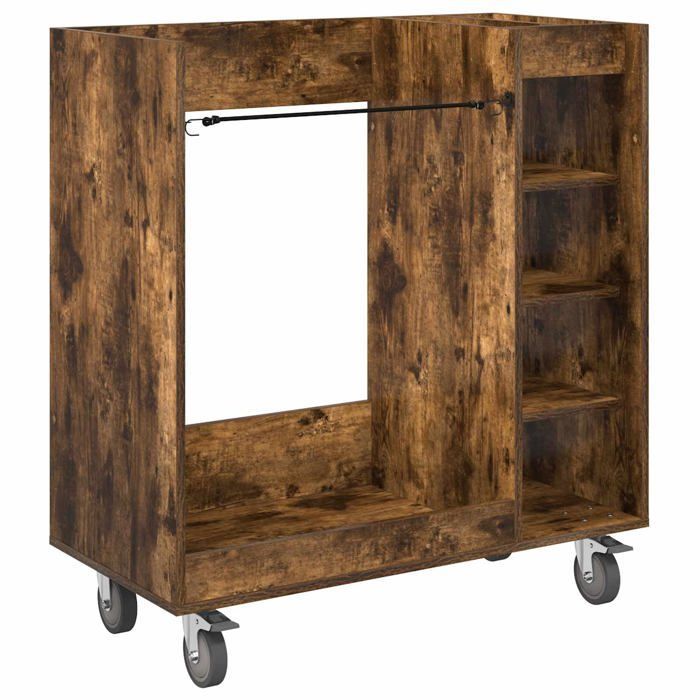 Armario para guardar material de golf - vidaXL - Roble ahumado - 90x45x98 cm - Gran capacidad de almacenamiento