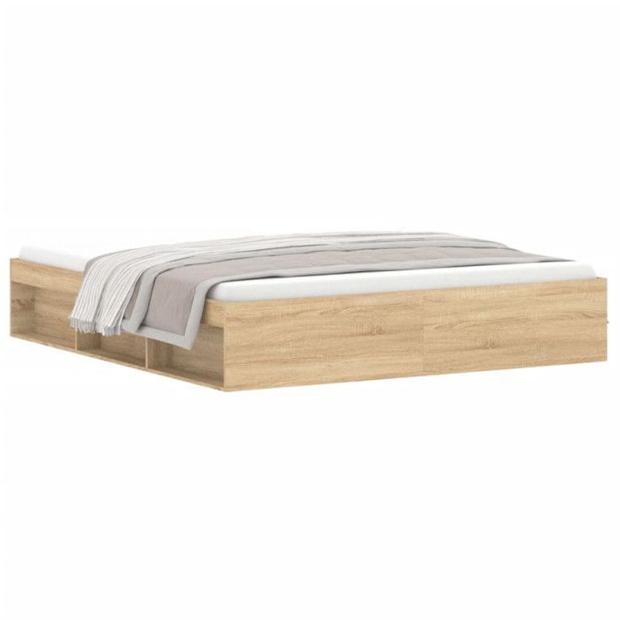 Estructura de cama vidaXL Sonoma Oak 180x200 cm Super King 3203882