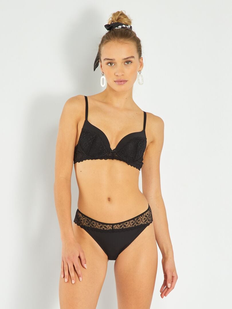 Sutiã push-up - preto