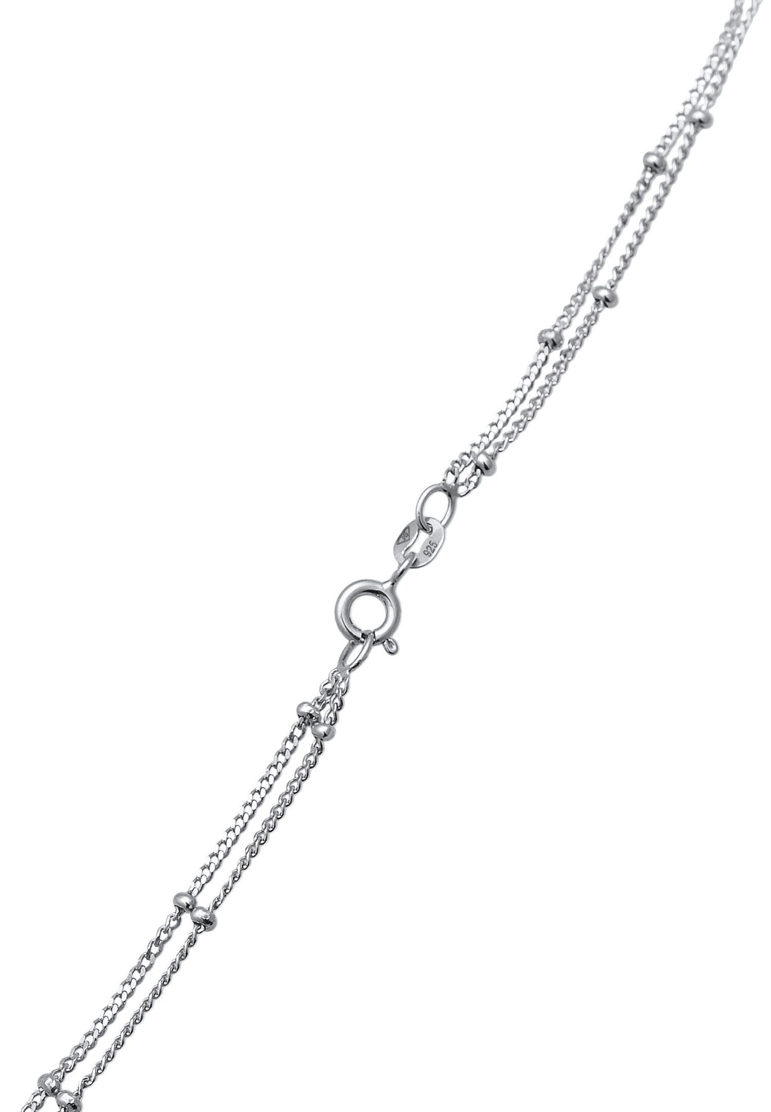 Elli Femmes chaîne en Y couches boules en argent sterling 925