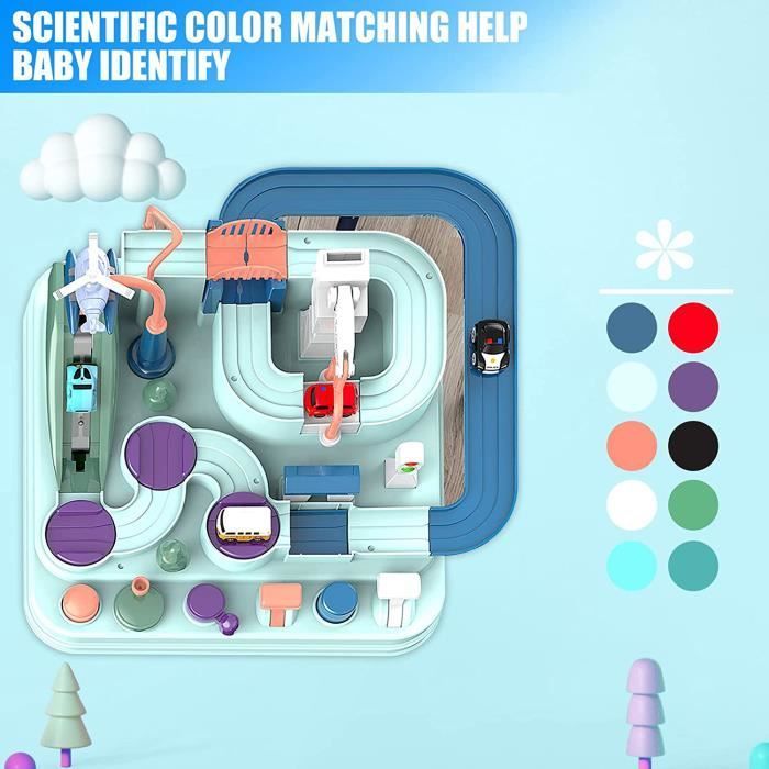 Jouets d'aventure en Voiture, Piste Aventure de Voiture Jouet, Jouet éducatif et Interactif, Jeux d'Educatifs Montessori