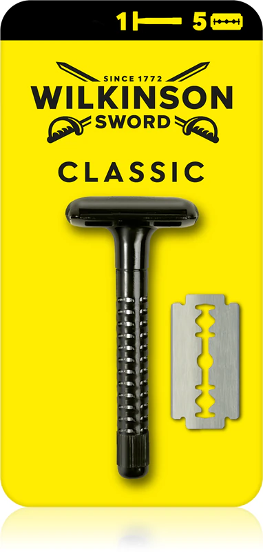 Wilkinson Sword Classic scheermes + 5 reservemesjes.