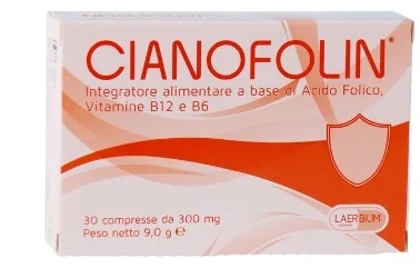 Cianofolin 30 tabletten, vitamine en foliumzuur, voedingssupplement