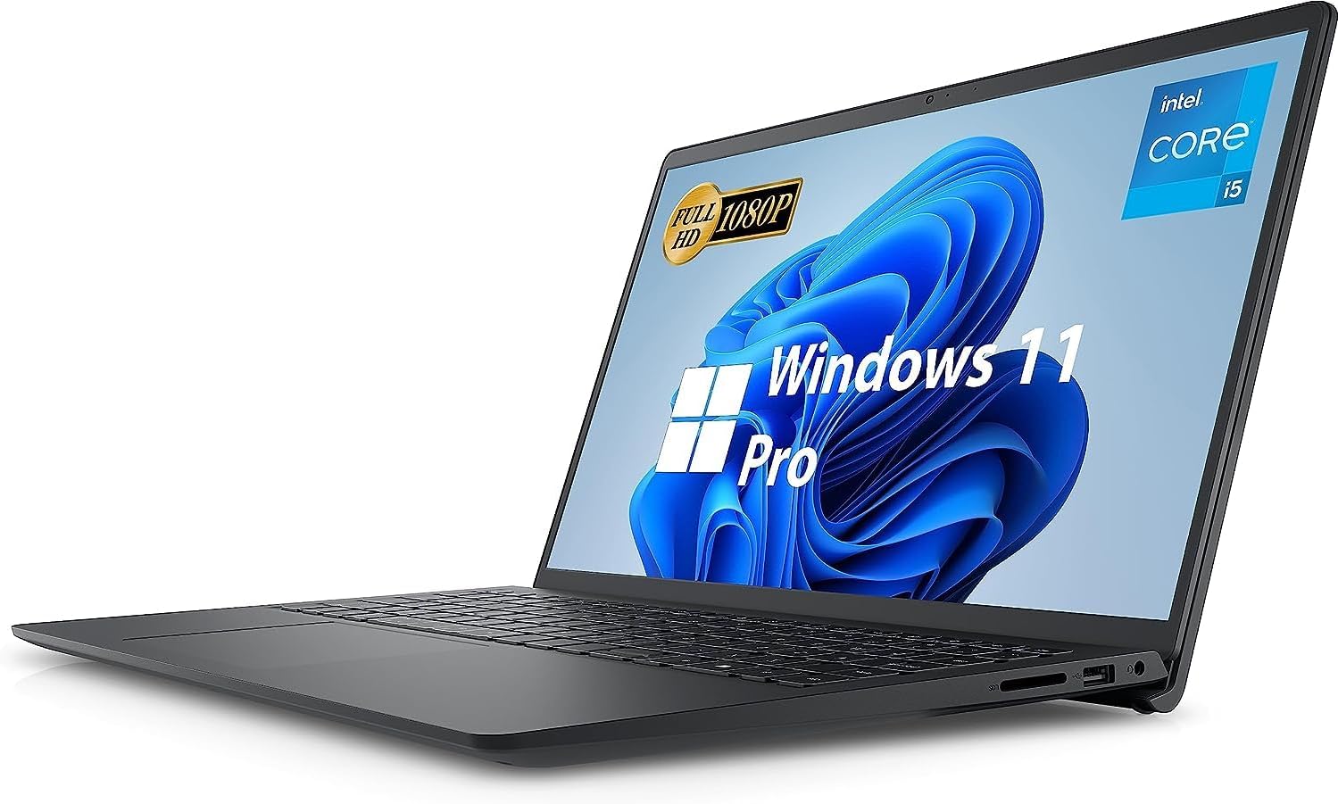 Dell Inspiron 15 Business-Laptop (2023), 15,6 Zoll (39,6 cm), Full HD (1920 x 1080), Intel Core i5-1135G7 (2,4 GHz), Intel Iris Xe Grafik, Windows 11 Pro, Webcam, WLAN, Bluetooth, Carbon Black