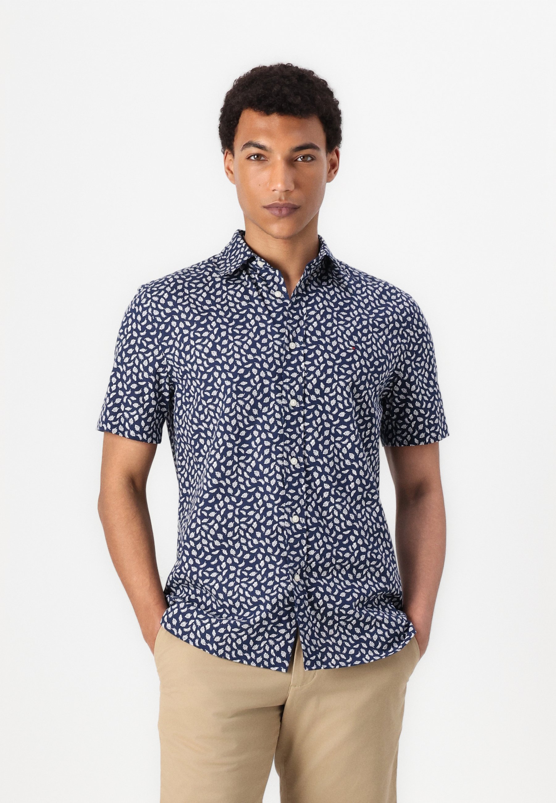 Tommy Hilfiger SHIRT - Koszula - preppy granat/kość słoniowa płatek