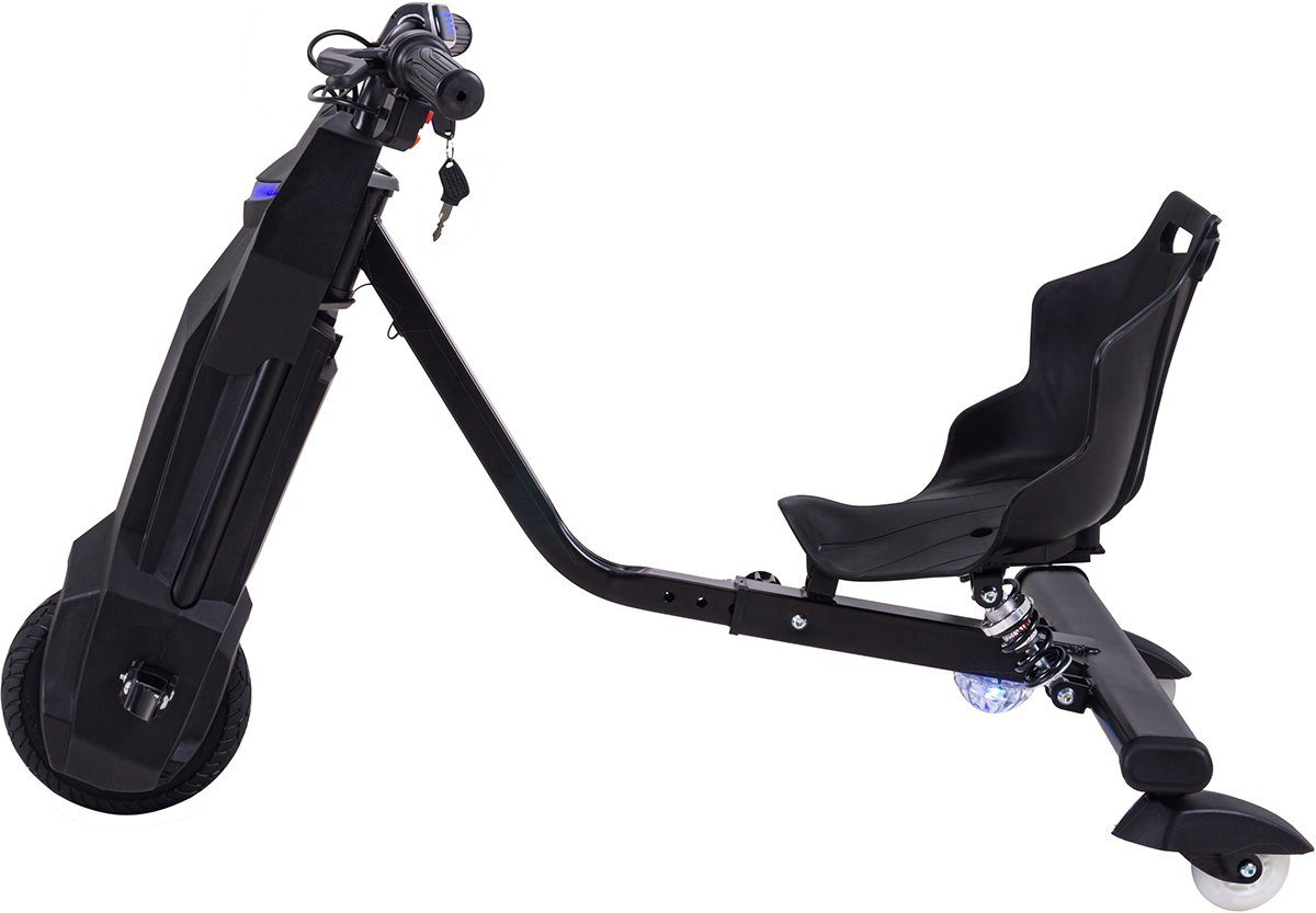 Tříkolová koloběžka Actionbikes Motors Drift Scooter Drifter 360, 15,00 km/h, 250 wattů - LED 360° kola - odpružení - 3 úrovně - drift trike