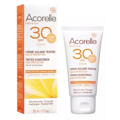 Acorelle organska tonirana krema za sunčanje za lice SPF30