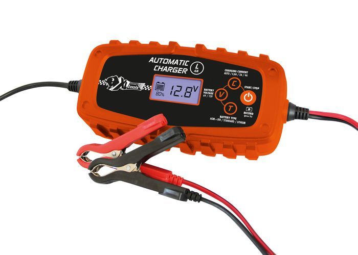 Automatisches Batterieladegerät 6V/12V - 4A - XL PERFORM TOOLS - Erhaltungsladefunktion - für 3- und 75-Ah-Batterien