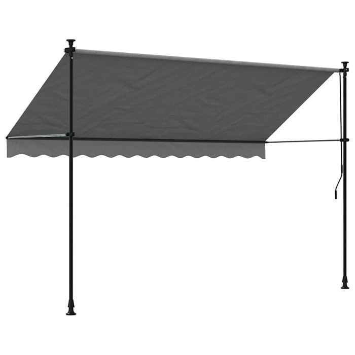 Tenda da sole retrattile vidaXL, veneziana con altezza regolabile, parasole per balcone, giardino, terrazzo, patio, 368740