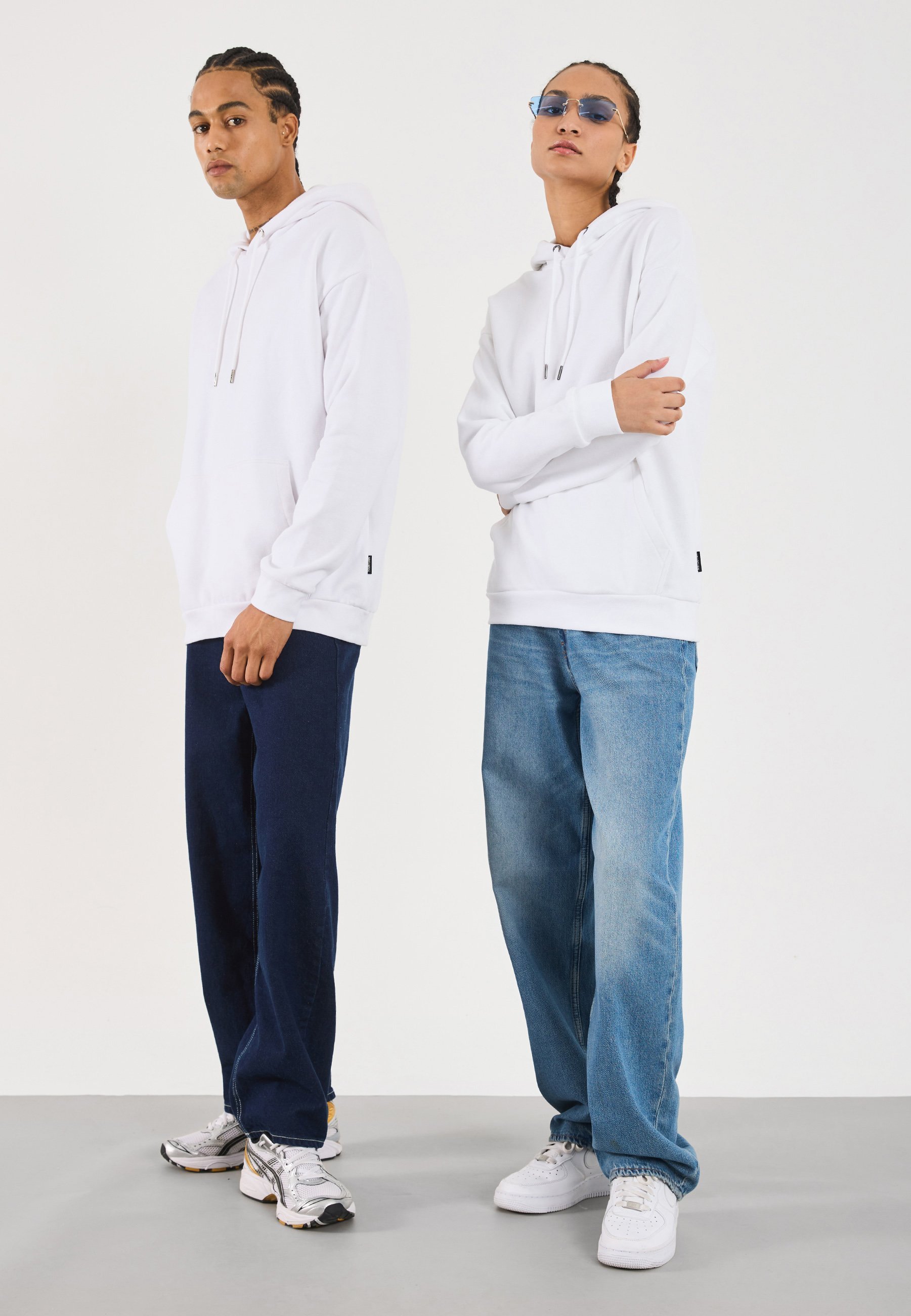 YOURTURN UNISEXE - Sweat à capuche - blanc