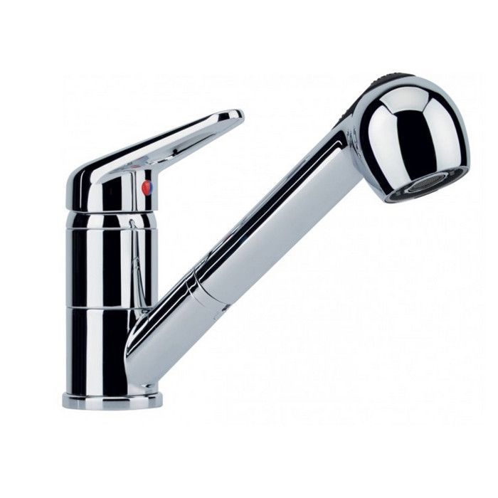 Mixer tap - FRANKE - Novara Plus - Pull-out 2-jet hand shower - Chrome - Stainless steel
