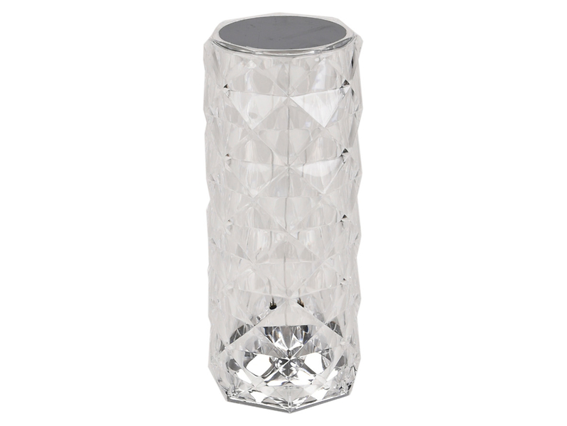 Lampa stołowa Cristal LED 21 cm transparentna