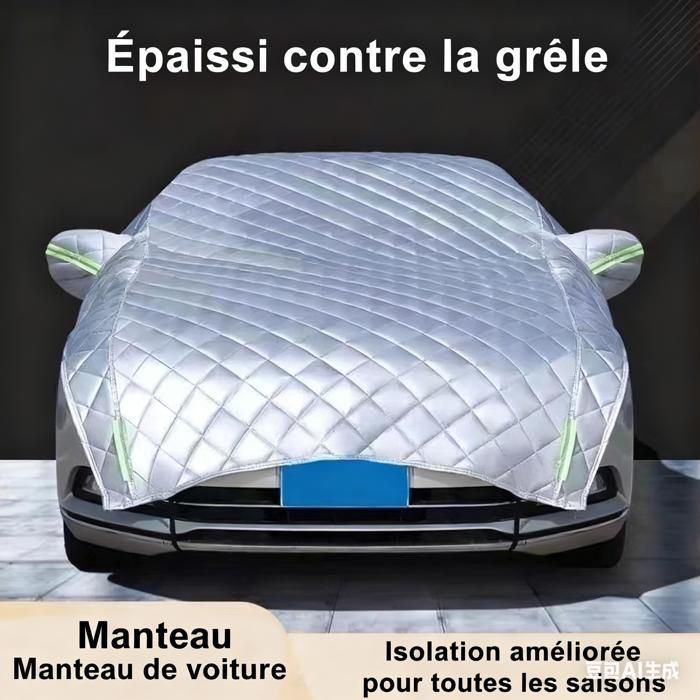 Bâche de Voiture Anti-Grêle - FIANAO - 470cm, Imperméable et Coupe-Vent, Protection Neige, Givre et Soleil, Universelle Berline