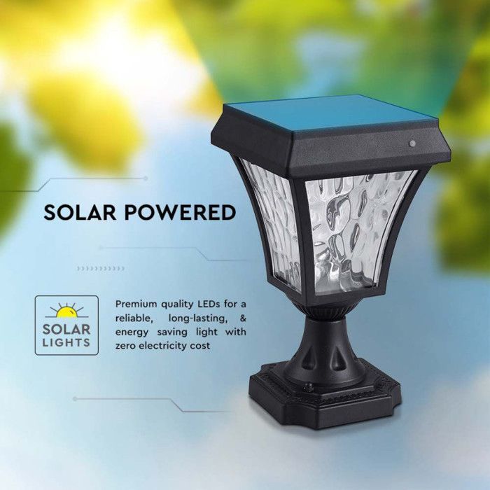 Solar outdoor floor lamp - V-TAC - VT-983-S - 2W - LED - Matte black