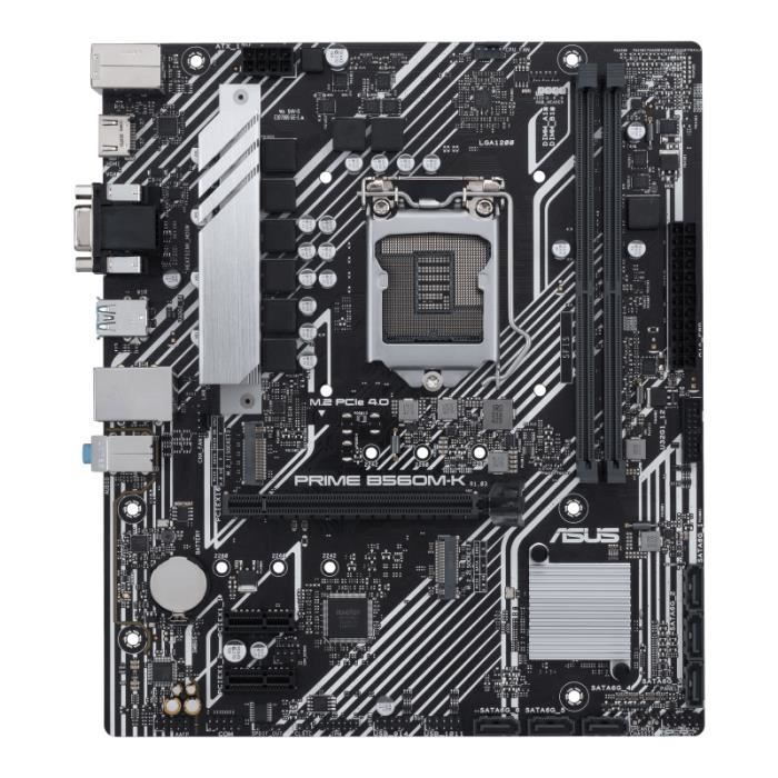 Carte mère ASUS Prime B560M-A - Micro ATX - PCIe 4.0 - Deux slots M.2