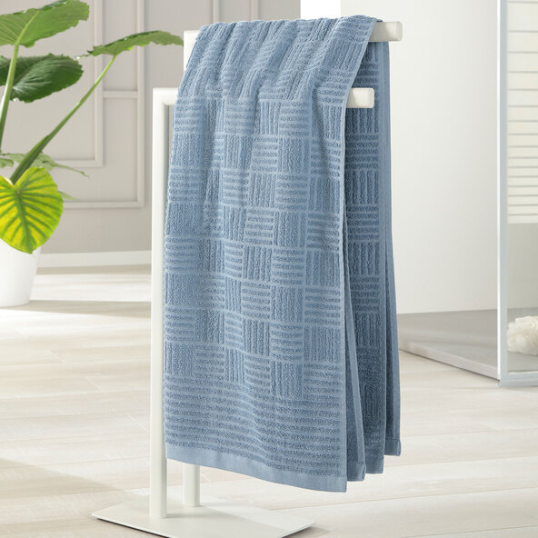 Geo badhanddoekenserie, badhanddoeken, set van 2, blauw