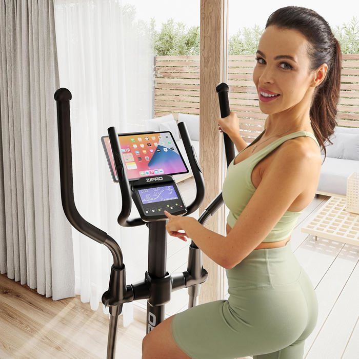 Zipro Wave Home Elliptical Trainer - 32 Levels of Magnetic Resistance, Heart Rate Sensors, 16 Programs