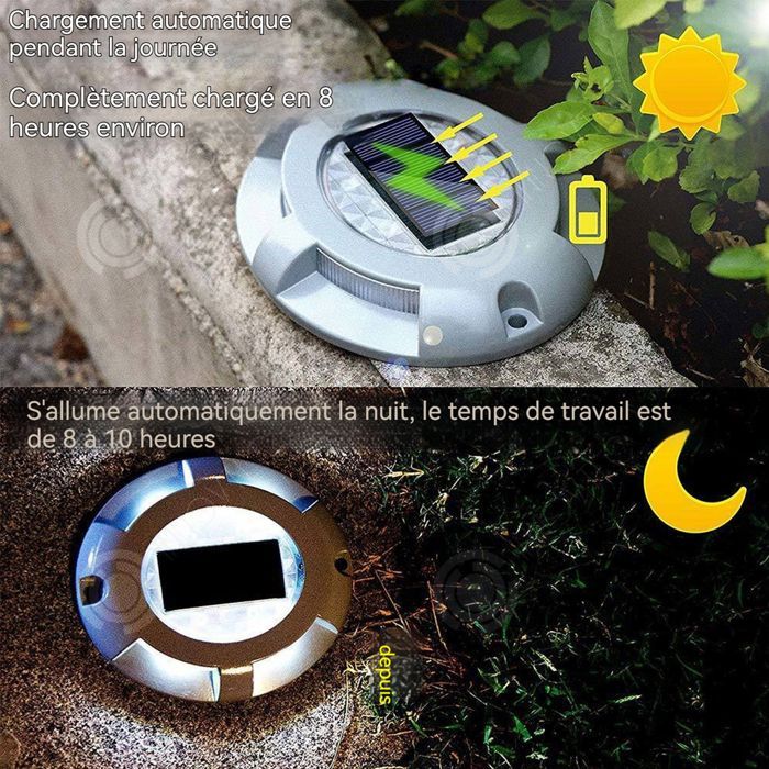 Lámpara solar exterior INN, 1 unidad, luz solar de suelo en blanco cálido y blanco frío, luz solar para jardín o césped.
