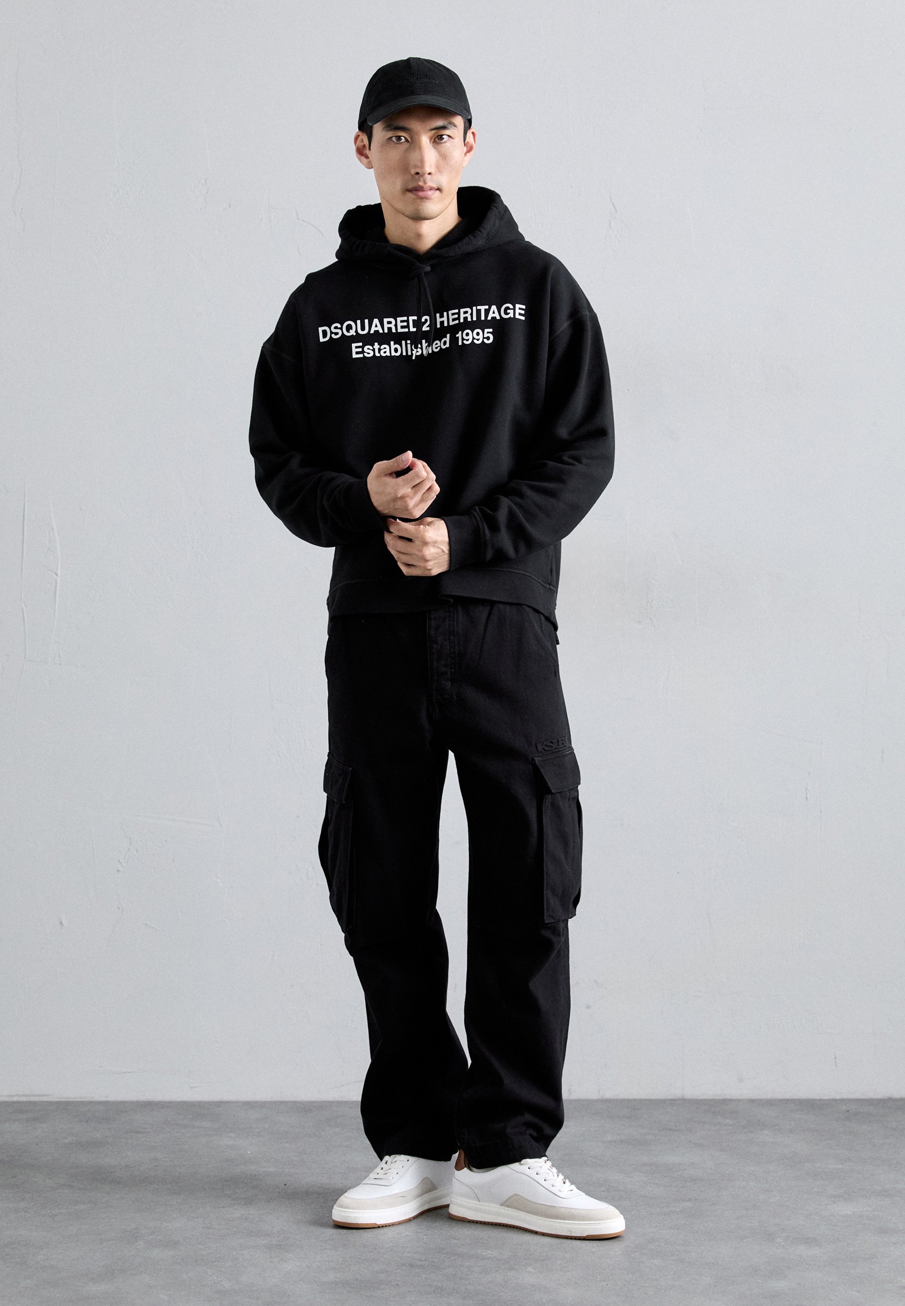 Sweat à capuche Dsquared2 coupe décontractée - Noir