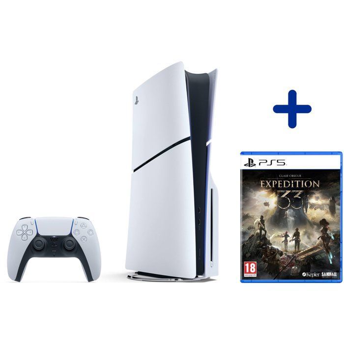 Pacote padrão do PS5 (com leitor de CD): Console PlayStation 5 (modelo Slim) + Clair Obscur: Envio em 33 dias