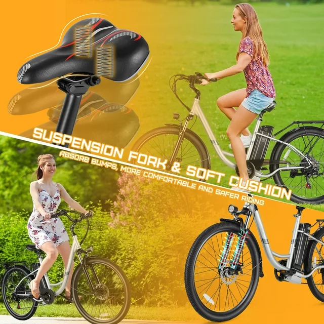 Gocio 500W sähköpyörä aikuisille, 26 sähköinen hybridipyörä kaupunkikäyttöön, sähköpyörä 48V 7.8Ah akulla