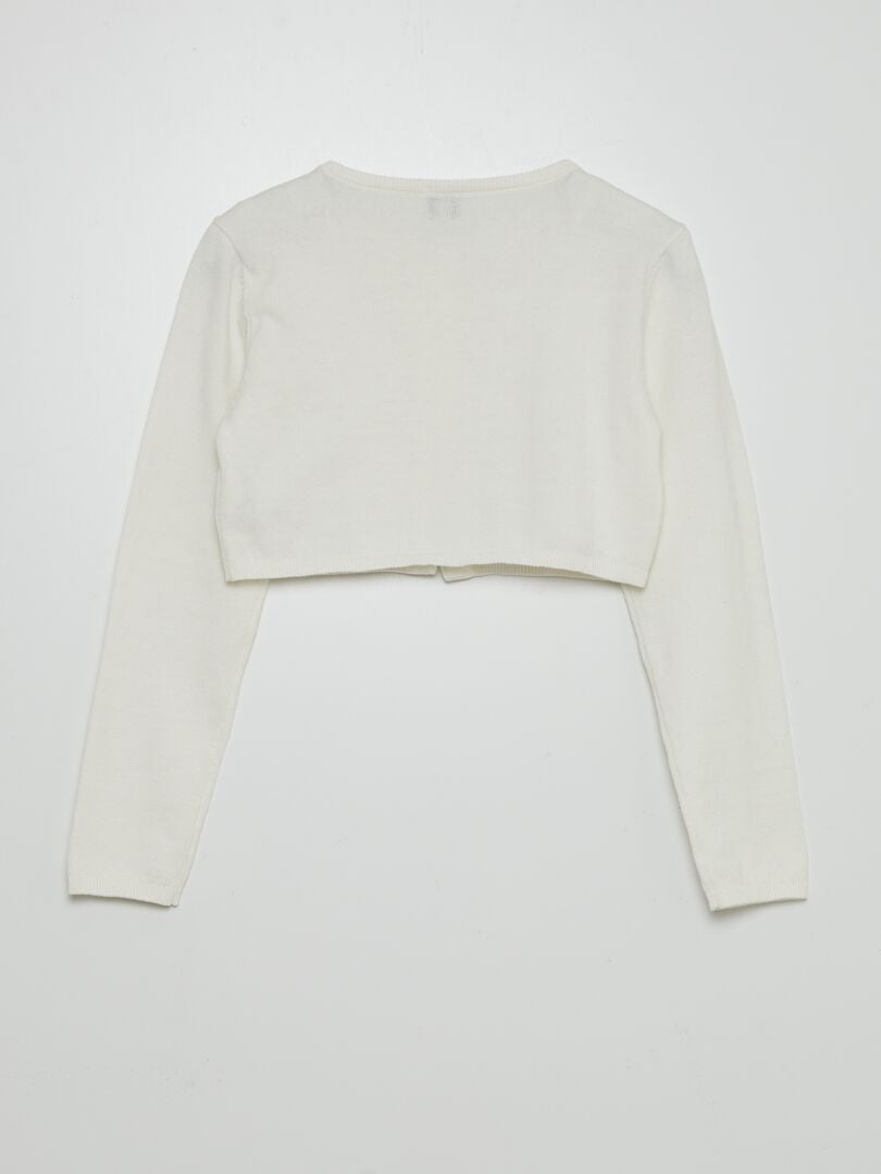 Bolero-achtig vest - WIT