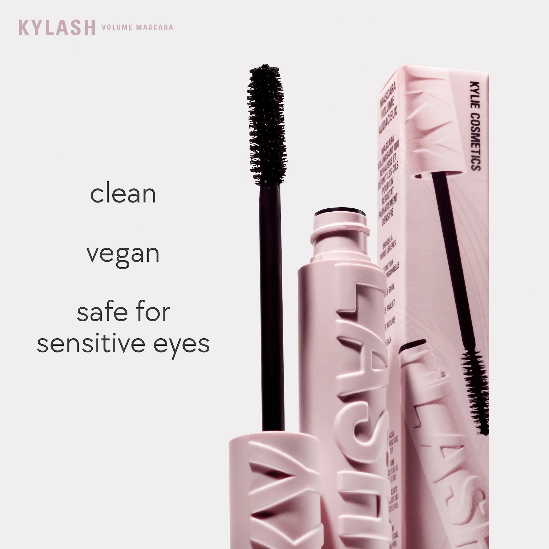 Kylie Jenner által gyártott Kylie Jenner dúsító szempillaspirál, mely 001 Black dúsító hatást biztosít.