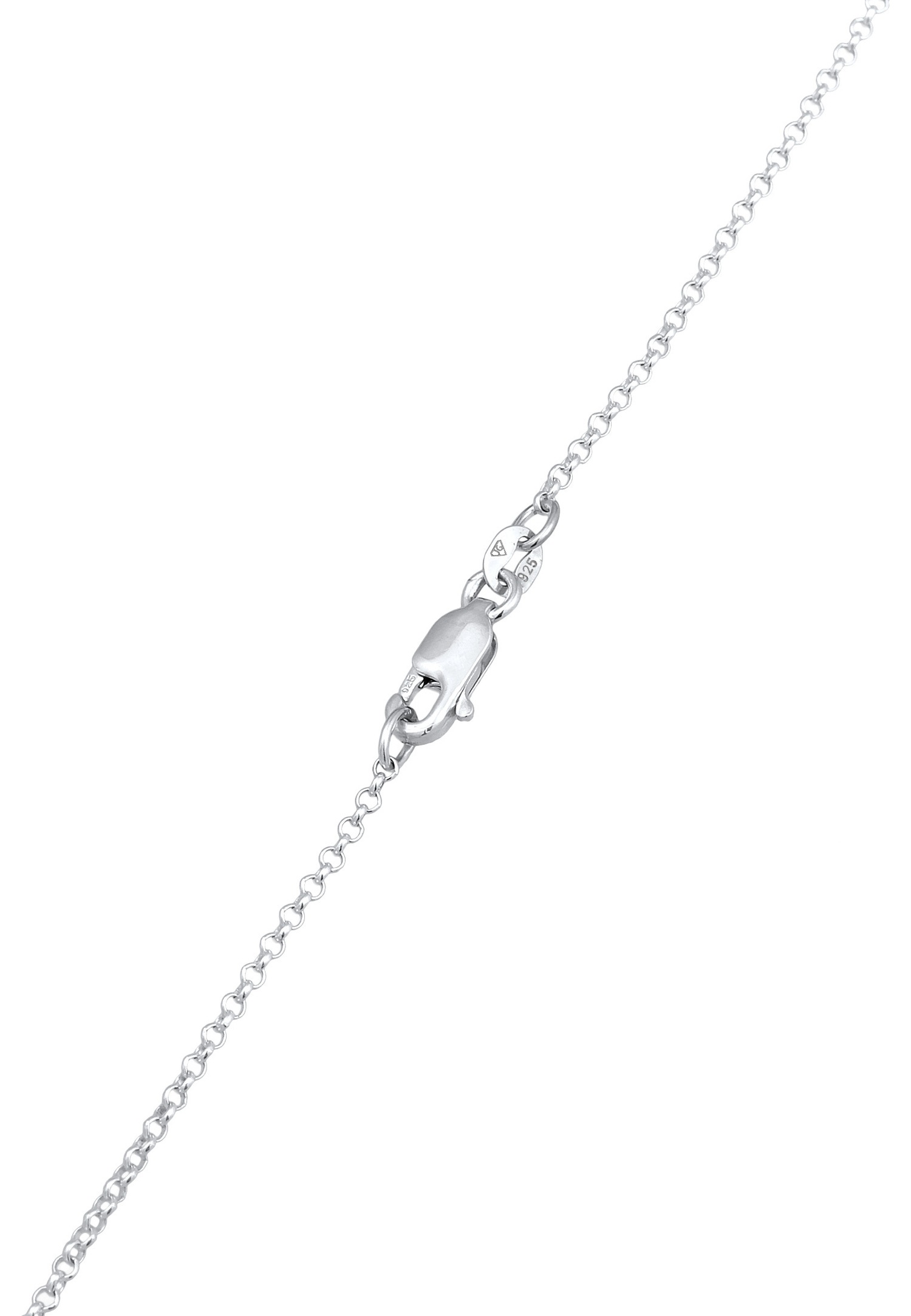 Elli DIAMONDS Femmes pendentif cœur amour avec diamants de laboratoire (0.18 ct) en argent sterling 925