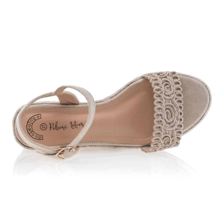 Beige espadriller med repsulor för kvinnor
