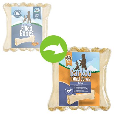 Barkoo-täytetty puruluu – aktiivinen (glukosamiinilla)