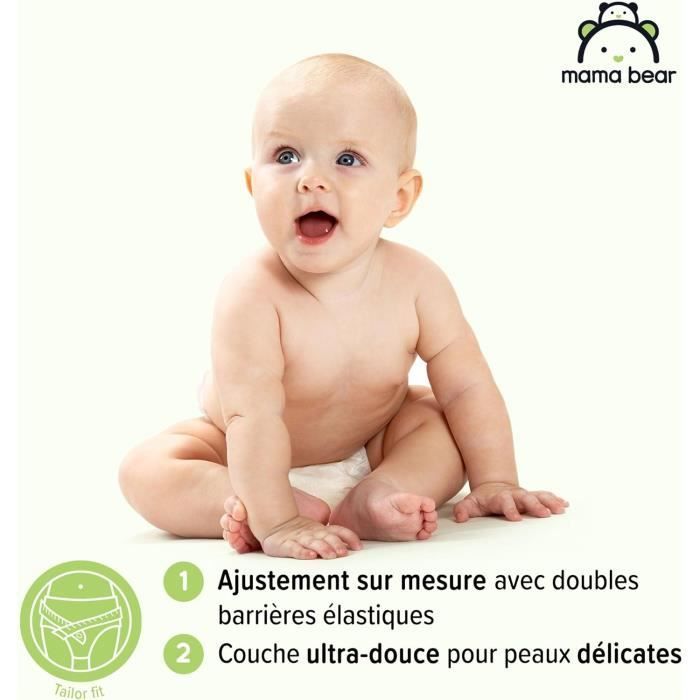 Marque A - Mama Bear - Couches bébé ultra absorbantes - Taille 4 8-14 kg - 168 Couches bébé