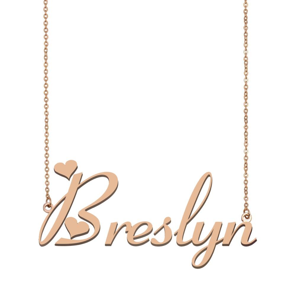 Collier Breslyn, personnalisable pour femmes, filles, meilleures amies, cadeau d'anniversaire, mariage, Noël ou fête des mères