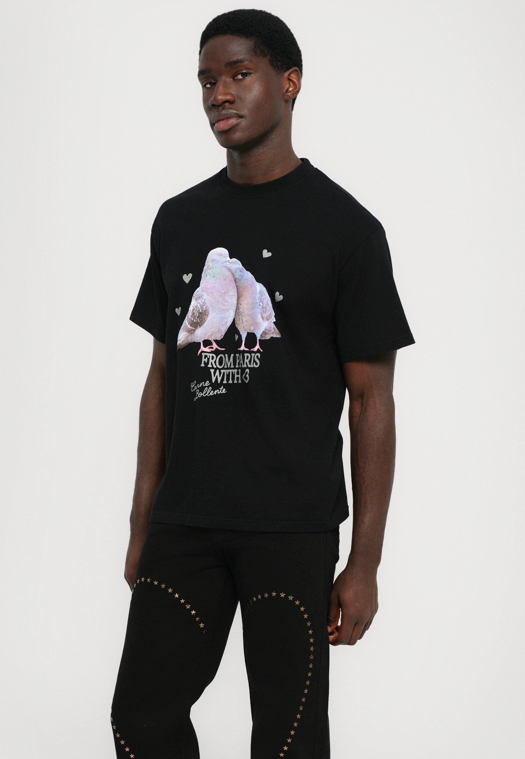 Carne Bollente LOVEBIRDS UNISEX - T-shirt met print - zwart