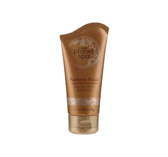 Avon Planet Spa Radiance Ritual rozświetlająca maseczka do twarzy z płynnym złotem 50 ml