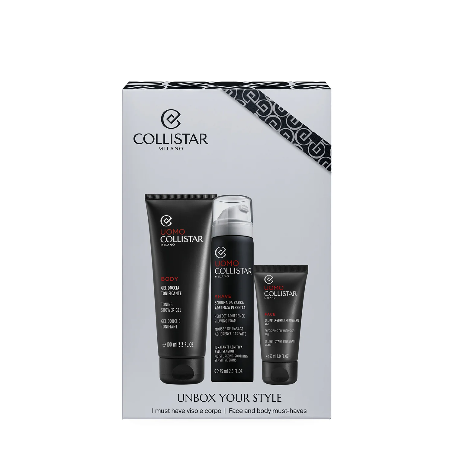 L'uomo Cofanetto Gel Doccia Tonificante - Cofanetti Viso e Corpo, Bagno e Doccia, Schiuma per Rasatura, Gel detergente viso