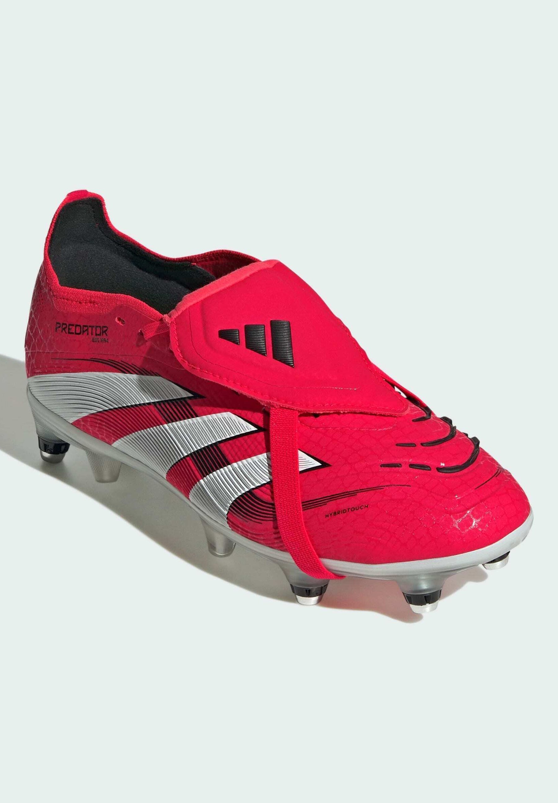 adidas Performance PREDATOR ELITE FOLD-OVER TONGUE SOFT GROUND - Fußballschuhe für weiche Böden - Lucid Red Cloud White Core Black