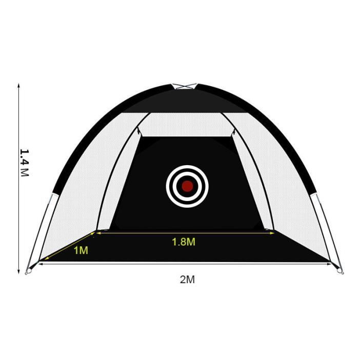 Golf accessory, 1M 2M Portable Golf Cage, Training Net, Outdoor Sports Equipment, Tent - 2M Black[B]