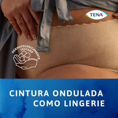 Tena Silhouette Plus inkontinenstruser, stor, kremfarget, 8 enheter.