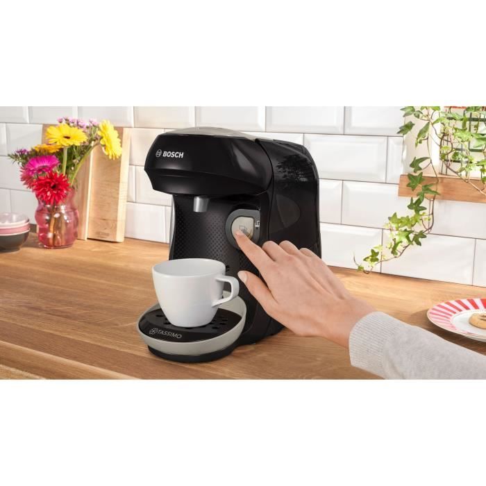Machine à café - BOSCH - TAS109E - Tassimo Happy - 1400 W - 0,7 L - Noir / Crème