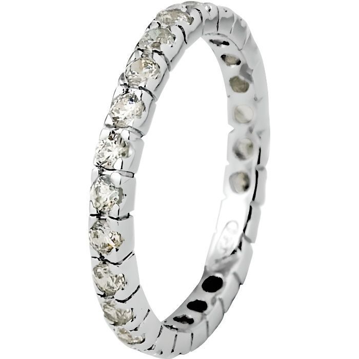 Alianza - LOVA LOLA VAN DER KEEN - Eternidad completa - Plata de ley 925 - Diamante sintético - 2,5 mm