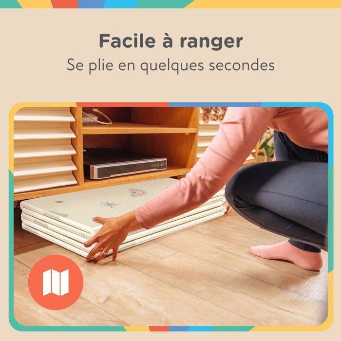 Tapis d'Éveil Réversible - NUBY - 200 x 150 x 1 cm - Arc-en-Ciel